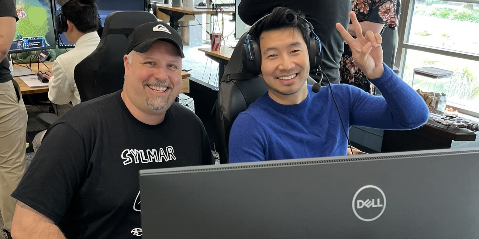 Simu Liu and Tim Campbell play Stormgate