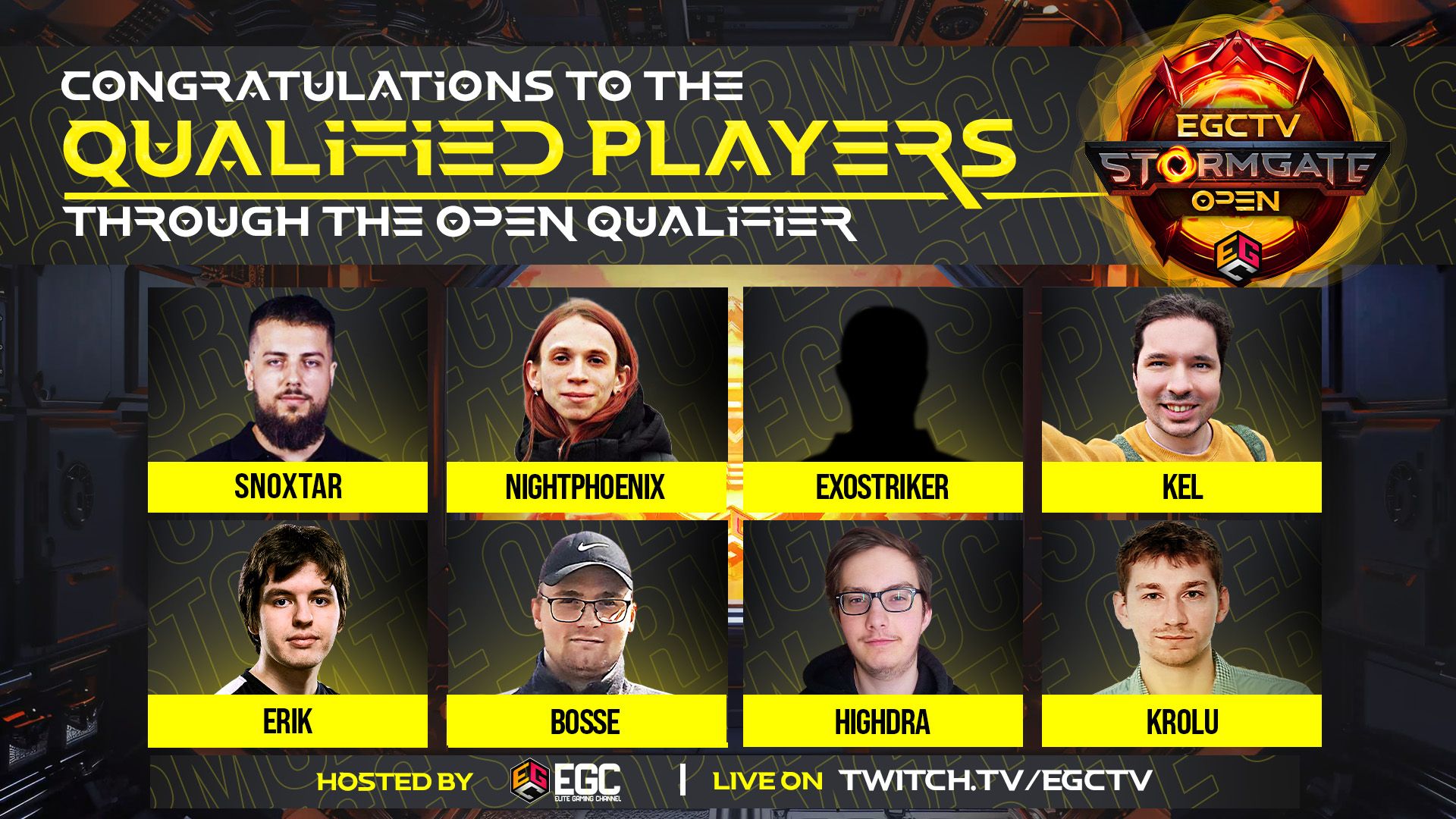 EGCTv Open Bracket Qualified Players